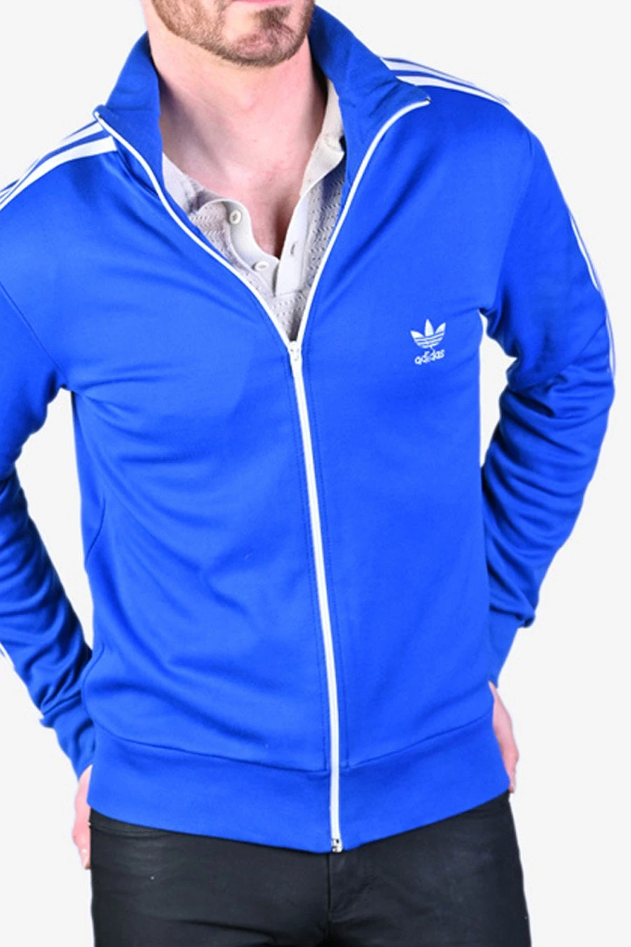 Vintage 1970's Adidas Blue Track Jacket 6 Vintage 1970's Adidas Blue Track Jacket - Image 6