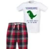 Therapsaurus Tartan Pajamas Therapist Dinosaur PJ's Shorts Pyjamas Tartan