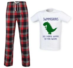 Swimmasaurus Tartan Pajamas, Like A Normal Swimmer But More Awesome