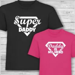 Father's Day Gift Super Daddy T-Shirt Daddy Is My Hero Matching Family T-Shirt Mens And Ladies Boys And Girls Plus Baby Bodysuits -Fashion Clothing Store il fullxfull.4887436810 f8mw