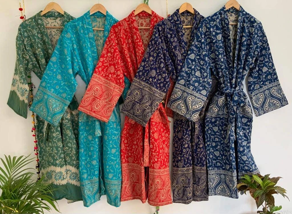 Sky Blue Yak Wool Unisex Kimono/Robe,Handmade Kimono,Winter Special,House Robe,Perfect For Gift Someone Special Or Occasionally. 4 Sky Blue Yak Wool Unisex Kimono/Robe,Handmade Kimono,Winter Special,House Robe,Perfect For Gift Someone Special Or Occasionally. - Image 4