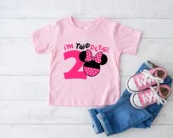 I'm Twodles T-Shirt, 2nd Birthday Shirts, Mickey Birthday Shirt, Minnie Mouse Shirt, 2nd Birthday Shirt For Boy And Girl, Kids Birthday Gift