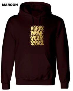 Happy New Year 2022 Hoodie Hoody Hood Hooded Gold Font Couple Gift Joke Top Unisex Ladies Men Top Trending -Fashion Clothing Store il fullxfull.4926281726 r77a