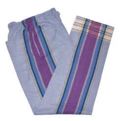 On Sale Blue Purple Kikoy Trousers Handmade 100% Cotton Kikoi Men Women Holidaywear Unisex Gift Beachwear Kenyan Summer African Boho Loose