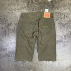 Levis 501 Denim Shorts USA 90s Denim Vintage Summer Jeans, Green, Womens 32"