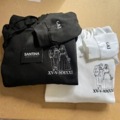 Embroidered Photo Outline Hoodie, Portrait Tshirt Sweatshirt, Fathers Day Sentimental Gift, Sweatshirt For Dad, Personalised Gift For Dad -Fashion Clothing Store il fullxfull.4945840825 1u7h