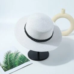 Women'S Sun Hat, Flat Top Straw Hat, Outdoor Hat, Gift For Her, Holiday Beach Hat, Women'S Summer Hat, Fashionable Hat -Fashion Clothing Store il fullxfull.4996008784 6z1l