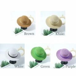 Women'S Sun Hat, Flat Top Straw Hat, Outdoor Hat, Gift For Her, Holiday Beach Hat, Women'S Summer Hat, Fashionable Hat -Fashion Clothing Store il fullxfull.4996008832 8soj