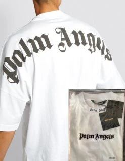 Palm Angels T Shirt, Premium Palm Angels T-shirt, Fashion Brand Palm Angels, Oversized Drop Shoulders, Casual Back Letter Print Shirt,unisex