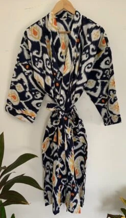 Nevy Blue Men's Kimono With Bag,100%Cotton Kimono, Kimono/Robe, Dressinggown,Nightwear,Make Up Dressing Gown,Beachwear -Fashion Clothing Store il fullxfull.5037300977 p7j3