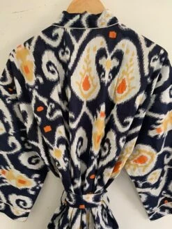 Nevy Blue Men's Kimono With Bag,100%Cotton Kimono, Kimono/Robe, Dressinggown,Nightwear,Make Up Dressing Gown,Beachwear -Fashion Clothing Store il fullxfull.5037301009 ibkq