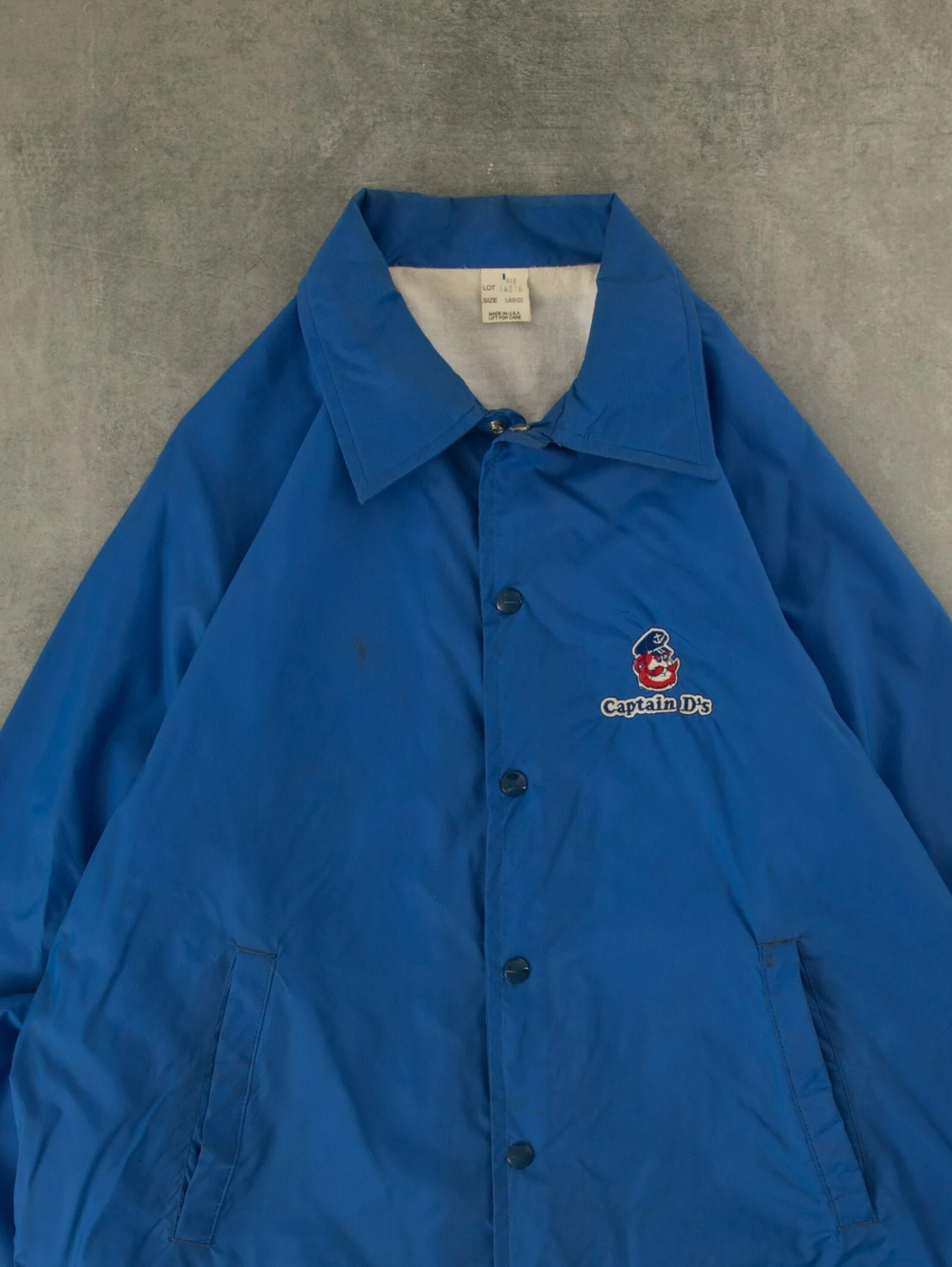 Vintage 70s Captain D's Coach College Jacket Large Blue 3 Vintage 70s Captain D's Coach College Jacket Large Blue - Image 3