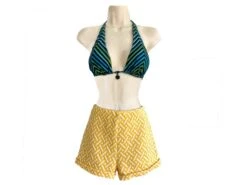 1960s Micro Shorts, Vintage Hot Pants, Elastic Waist Stretch Shorts. S