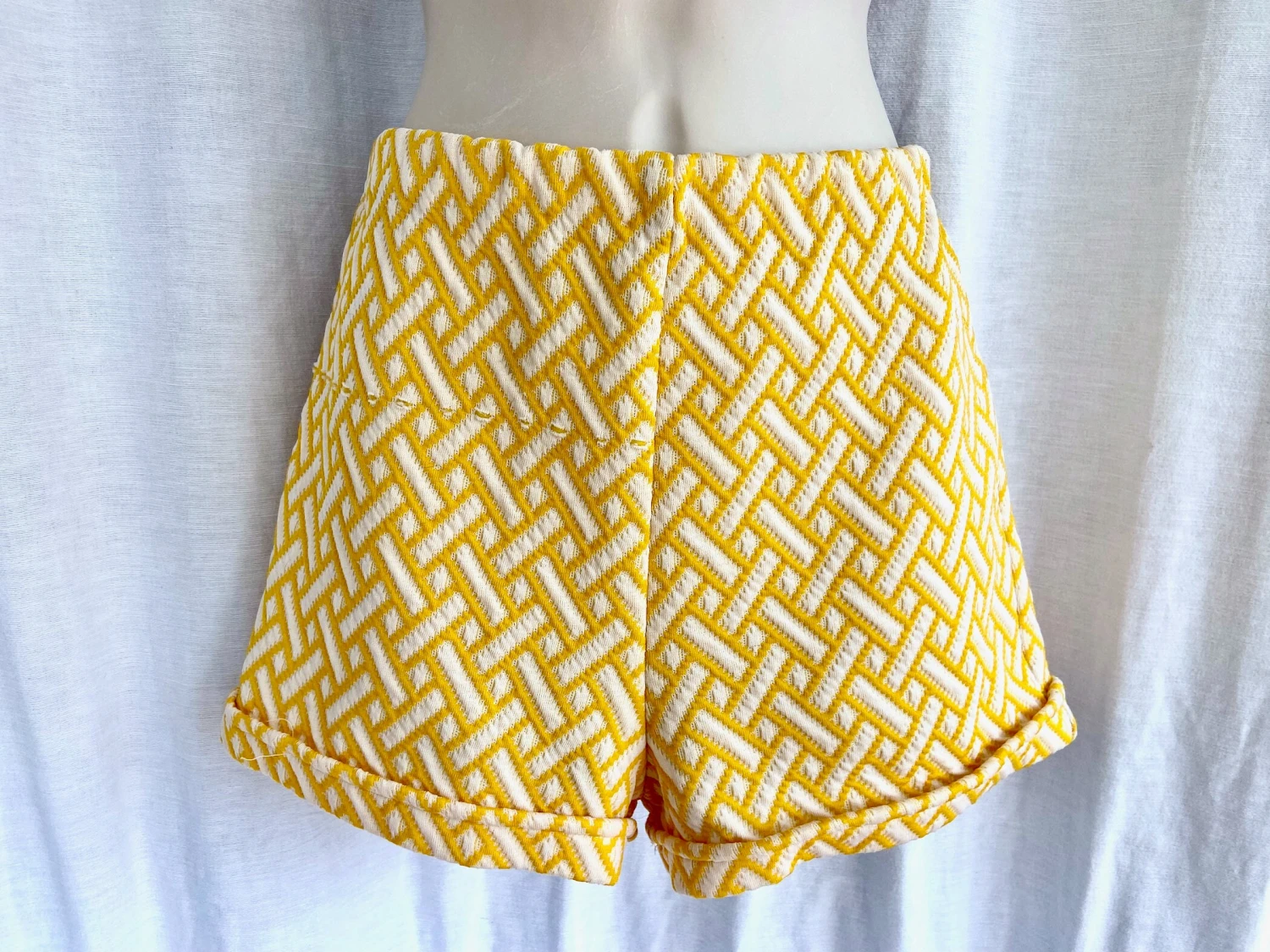 1960s Micro Shorts, Vintage Hot Pants, Elastic Waist Stretch Shorts. S 2 1960s Micro Shorts, Vintage Hot Pants, Elastic Waist Stretch Shorts. S - Image 2