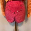 1970s Pink Velour Hot Pants Shorts Velvet Sz M Glam Rock