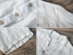 Summer Men's Short-sleeved Linen T-shirt, Vintage V-neck Button-down Shirt, Loose Casual Linen T-shirt 12 Summer Men's Short-sleeved Linen T-shirt, Vintage V-neck Button-down Shirt, Loose Casual Linen T-shirt -Fashion Clothing Store il fullxfull.5054288219 dhfa