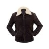 Men's Walking Dead Rick Grimes Brown Sherpa Suede Leather Jacket With Fur Collar