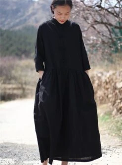 New Summer Vintage Loose Over Size Dress Robes -Fashion Clothing Store il fullxfull.5082007156 aytx