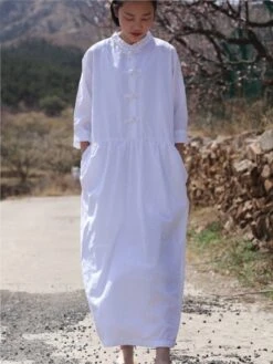 New Summer Vintage Loose Over Size Dress Robes -Fashion Clothing Store il fullxfull.5082007164 ng87