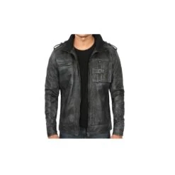 Cafe Racer Black Men's Genuine Leather Jacket Slim Fit Real Leather Biker Jacket For Men Gift For Him