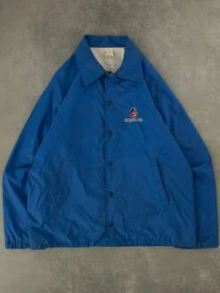 Vintage 70s Captain D's Coach College Jacket Large Blue