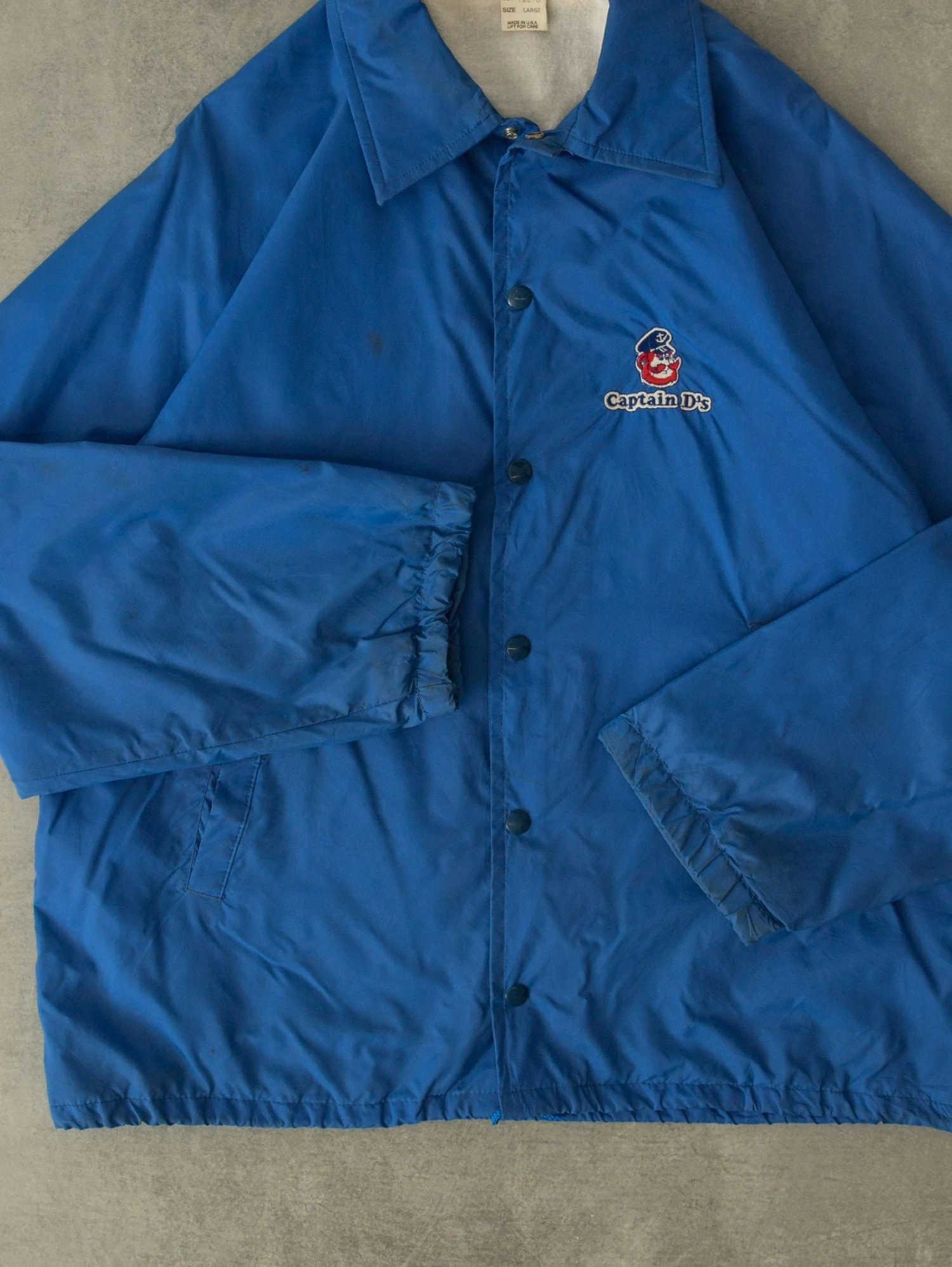 Vintage 70s Captain D's Coach College Jacket Large Blue 4 Vintage 70s Captain D's Coach College Jacket Large Blue - Image 4