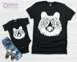 Papa Bear Baby Bear, Dad And Baby Matching T-shirt Baby Vest, Father's Day Gift Present, New Dad Gift, Dad Birthday Tshirt Son Gift To Dad T -Fashion Clothing Store il fullxfull.5100107690 3hn0