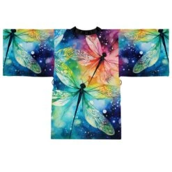 Robe Self Care Long Sleeve Vibrant Ice Dye Dragon Flies Kimono Robe -Fashion Clothing Store il fullxfull.5103463826 pfh5