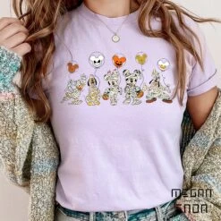 Comfort Colors® Disney Halloween Skeleton Shirt, Disney Halloween Matching Shirt, Disney Balloon Shirt, Mickey And Friends Halloween Shirt -Fashion Clothing Store il fullxfull.5106740746 nmgn