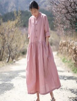 New Summer Vintage Loose Over Size Dress Robes -Fashion Clothing Store il fullxfull.5130239687 sjhr