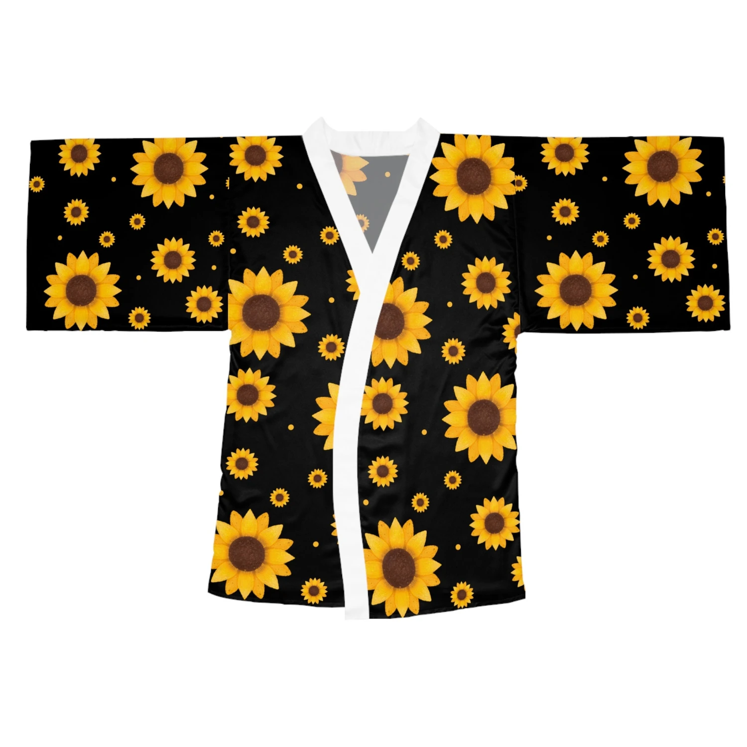 SunFlower Kimono Robe, Kimono Robe, Kimono Woman, Kimono Dress, Flower Kimono Robe, Flower Kimono Dress, Kimono Apparel Kimono Gawn 2 SunFlower Kimono Robe, Kimono Robe, Kimono Woman, Kimono Dress, Flower Kimono Robe, Flower Kimono Dress, Kimono Apparel Kimono Gawn - Image 2