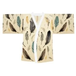 Robe Self Care Long Sleeve Boho Feathers Kimono Robe -Fashion Clothing Store il fullxfull.5147579320 4m1w