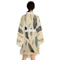 Robe Self Care Long Sleeve Boho Feathers Kimono Robe -Fashion Clothing Store il fullxfull.5147584468 5dge