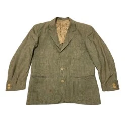 Oliver By Valentino Linen Check Blazer Jacket