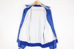 80s Vintage Varsity Jacket Blue Collared Retro USA Made Mens Size M -Fashion Clothing Store il fullxfull.5149273801 hkt9