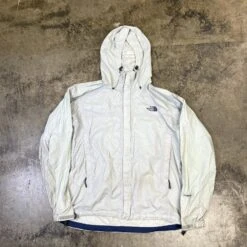 The North Face Rain Coat Hyvent Winter Ski Jacket, Grey, Mens Large