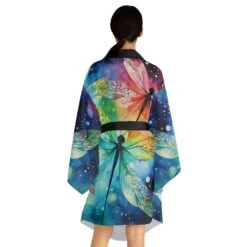 Robe Self Care Long Sleeve Vibrant Ice Dye Dragon Flies Kimono Robe -Fashion Clothing Store il fullxfull.5151693877 99r9
