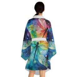 Robe Self Care Long Sleeve Vibrant Ice Dye Dragon Flies Kimono Robe -Fashion Clothing Store il fullxfull.5151759129 2o8w