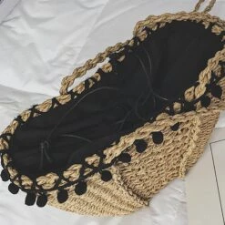 BeachDream - Handwoven Straw Beach Bag With Chic Woven Pattern