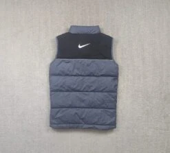 Nike Vintage Big Swoosh Down Puffer Gilet Jacket Grey Men's Large Full Zip