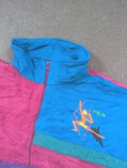 Fila Vintage Crazy Logo Fleece Jacket Pink Men's XXL Full Zip -Fashion Clothing Store il fullxfull.5156023245 8ci6