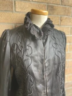 1800s Mourning Coat Ladies Riding Apparel Silk Satin Lace - Renovation -Fashion Clothing Store il fullxfull.5158148473 mr0t