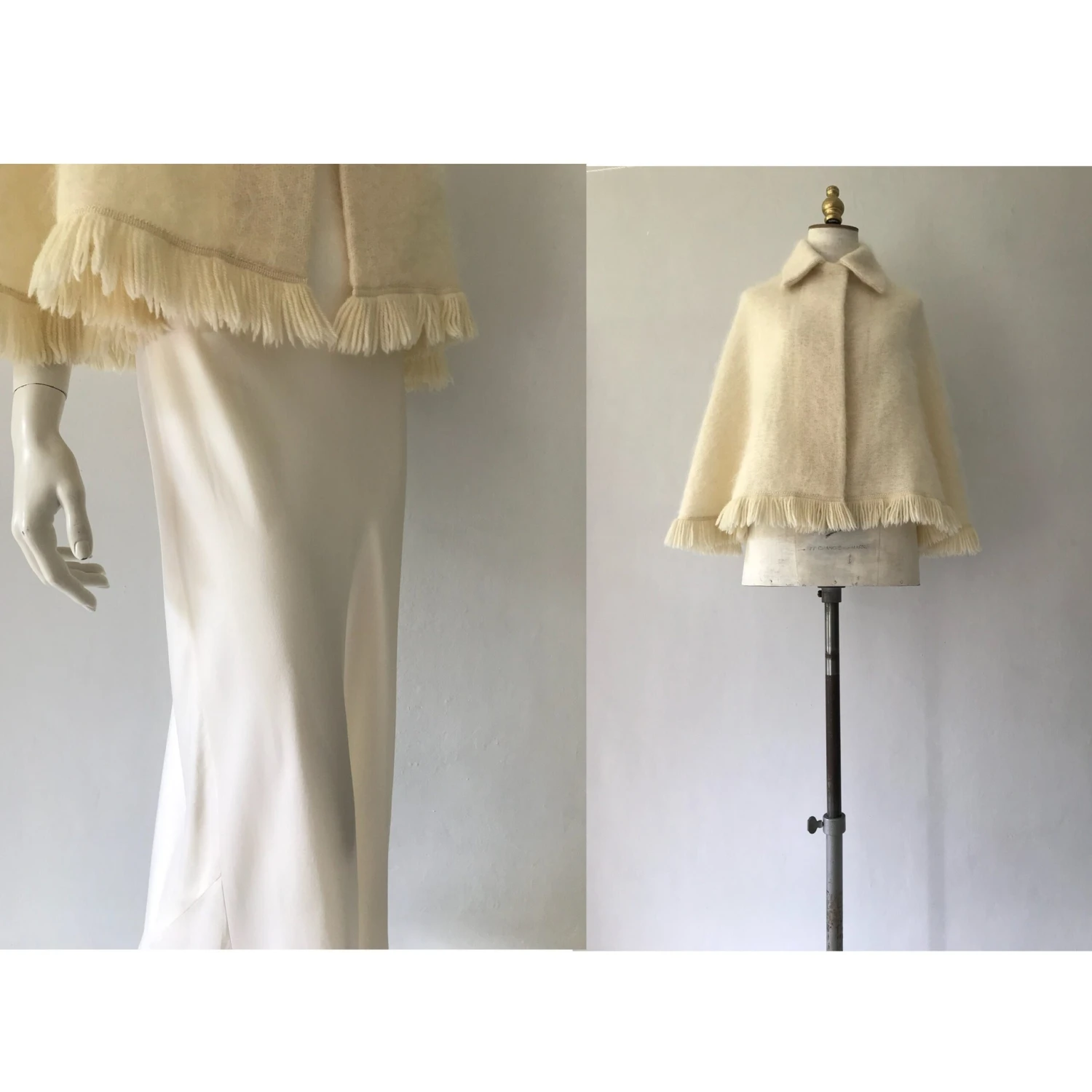 1970s Fluffy Cream Mohair Cape/ Vintage 1970’s Cream Mohair Wool Cape/ Vintage Fringed Mohair Cape/Scottish Mohair Cape 1 1970s Fluffy Cream Mohair Cape/ Vintage 1970’s Cream Mohair Wool Cape/ Vintage Fringed Mohair Cape/Scottish Mohair Cape