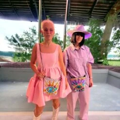 Rainbow Quilted Fabric And An Eye Design Appliqué Bucket Bag With Colorful Quilting And Inner Pocket With Shoulder Metal Strap. 18 Rainbow Quilted Fabric And An Eye Design Appliqué Bucket Bag With Colorful Quilting And Inner Pocket With Shoulder Metal Strap. -Fashion Clothing Store il fullxfull.5160721148 3taa