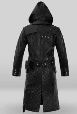 Handmade Men's Leather Duster, Genuine Cow Leather Mens Halloween Coat, Black Leather Steampunk Long Coat, Gothic Trench Coat For Mens -Fashion Clothing Store il fullxfull.5163333236 9hh5