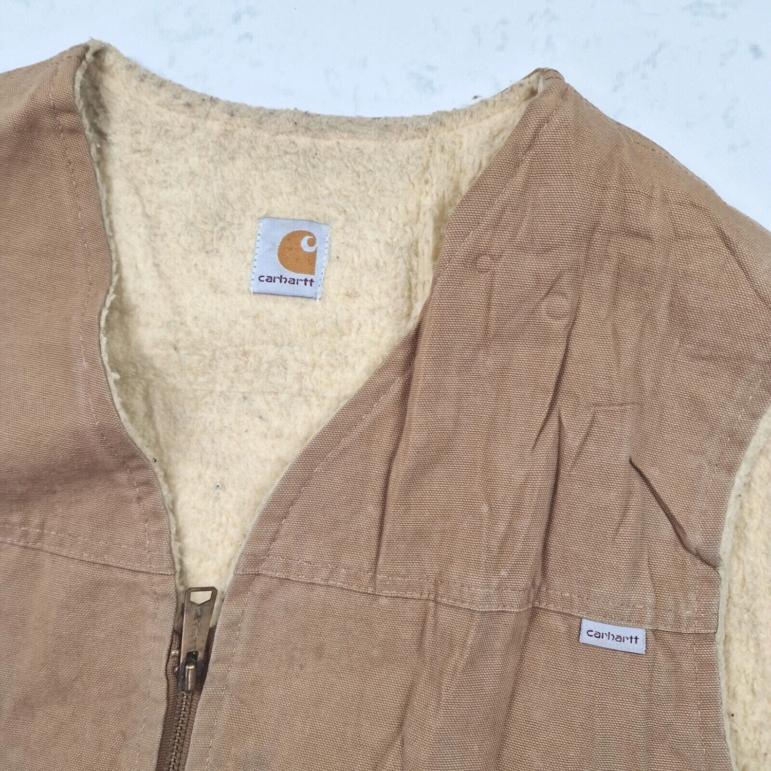 Carhartt Vintage Workwear Fleece Lined Gilet Jacket Brown Men's XXL 4 Carhartt Vintage Workwear Fleece Lined Gilet Jacket Brown Men's XXL - Image 4
