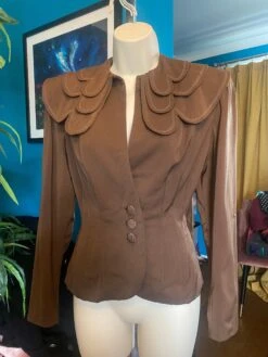 Rare & Unusual Vintage 1930s Brown Jacket By Forstmann