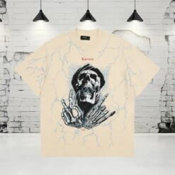 The Retro Represent T-shirt Thunder And Lightning Hat Skull Letter Print Casual Men And Women Couples -Fashion Clothing Store il fullxfull.5181042900 qaq9