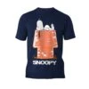 Peanuts Snoopy +Logo House Official Men's T-Shirt (Navy)