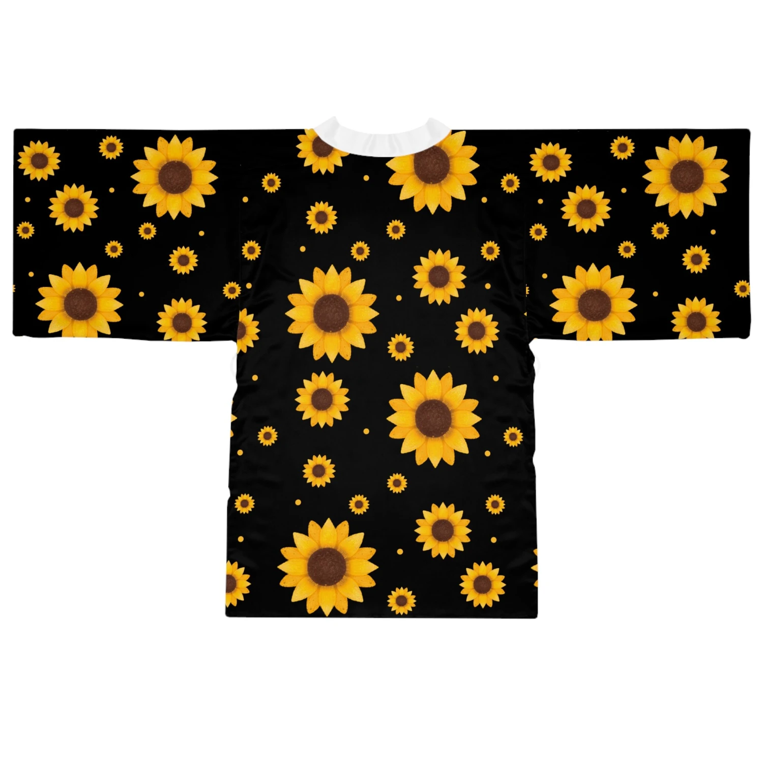 SunFlower Kimono Robe, Kimono Robe, Kimono Woman, Kimono Dress, Flower Kimono Robe, Flower Kimono Dress, Kimono Apparel Kimono Gawn 3 SunFlower Kimono Robe, Kimono Robe, Kimono Woman, Kimono Dress, Flower Kimono Robe, Flower Kimono Dress, Kimono Apparel Kimono Gawn - Image 3